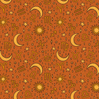 Zodiac Sun and Star Print in Rust Coffee Mug Gallery Image 2