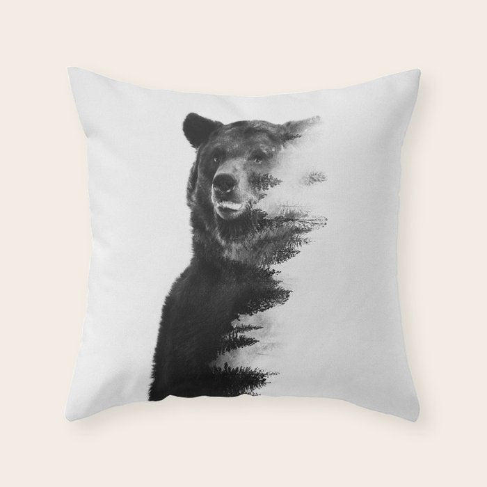 Observing Bear Throw Pillow Gallery Image 6