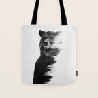 Observing Bear Tote Bag Gallery Image 1
