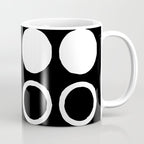 Mid Century Modern Circle and Dot Pattern 232 Black and White Coffee Mug Gallery Image 1