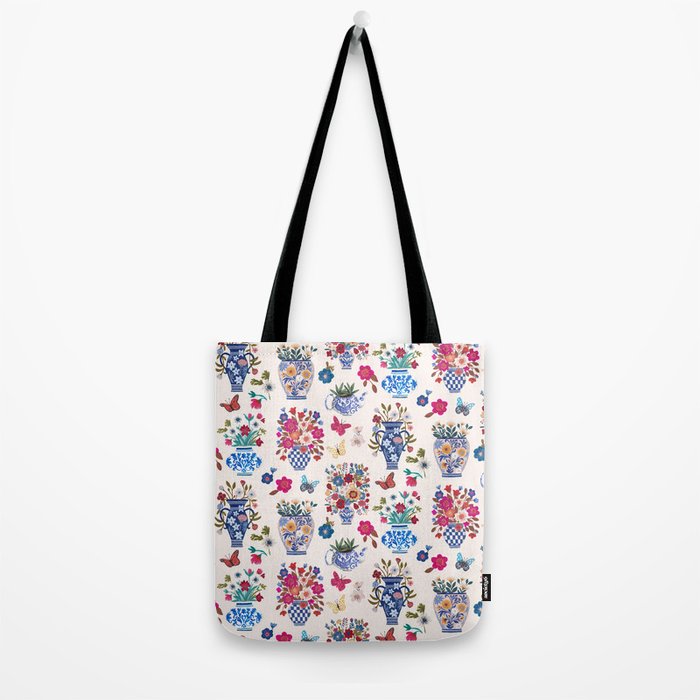 Nostalgic flower vases Tote Bag Gallery Image 2