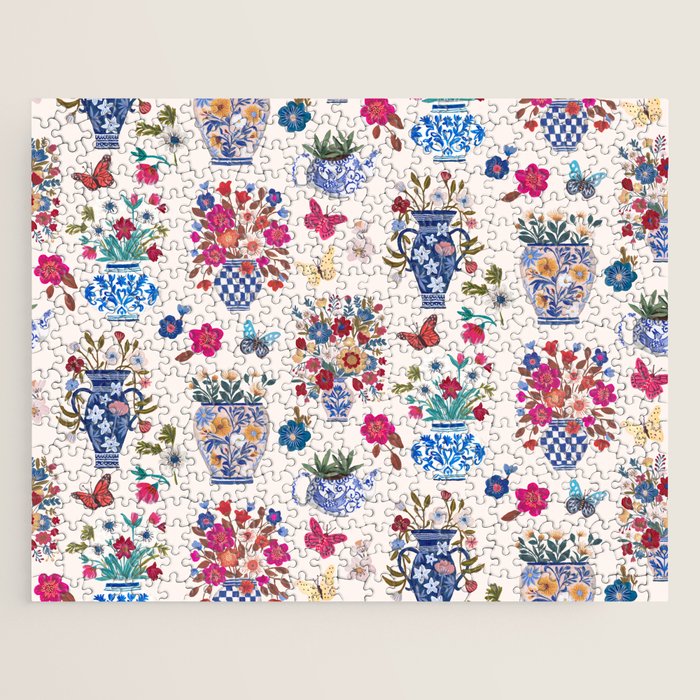 Nostalgic flower vases Jigsaw Puzzle Gallery Image 1