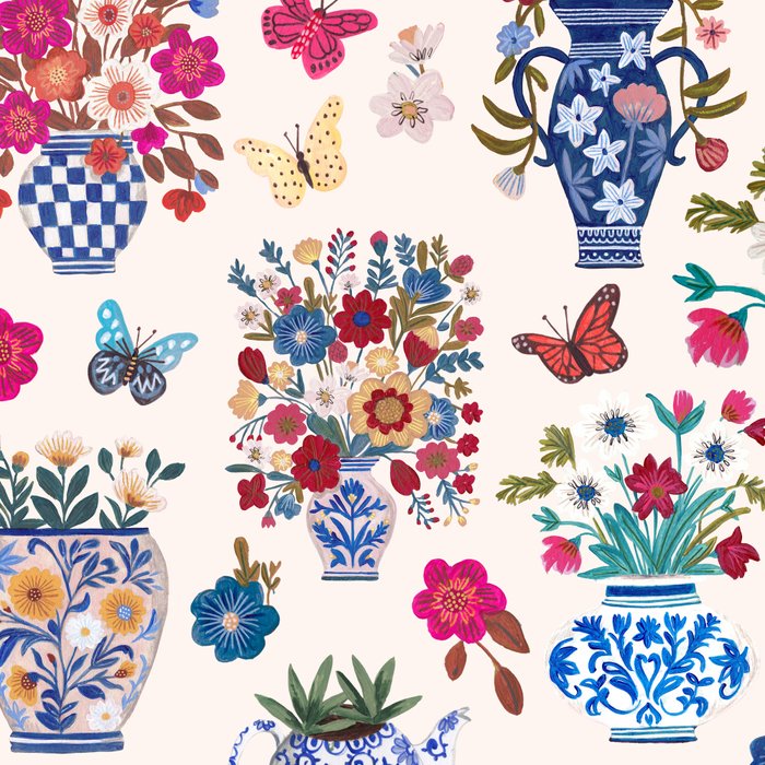 Nostalgic flower vases Coffee Mug Gallery Image 2