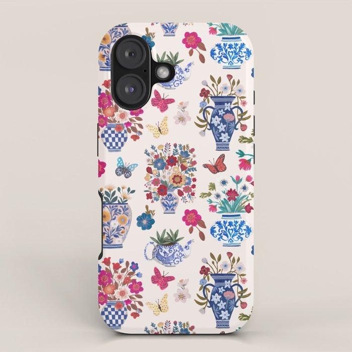 Nostalgic flower vases iPhone Case Gallery Image 1