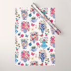 Nostalgic flower vases Wrapping Paper Gallery Image 1