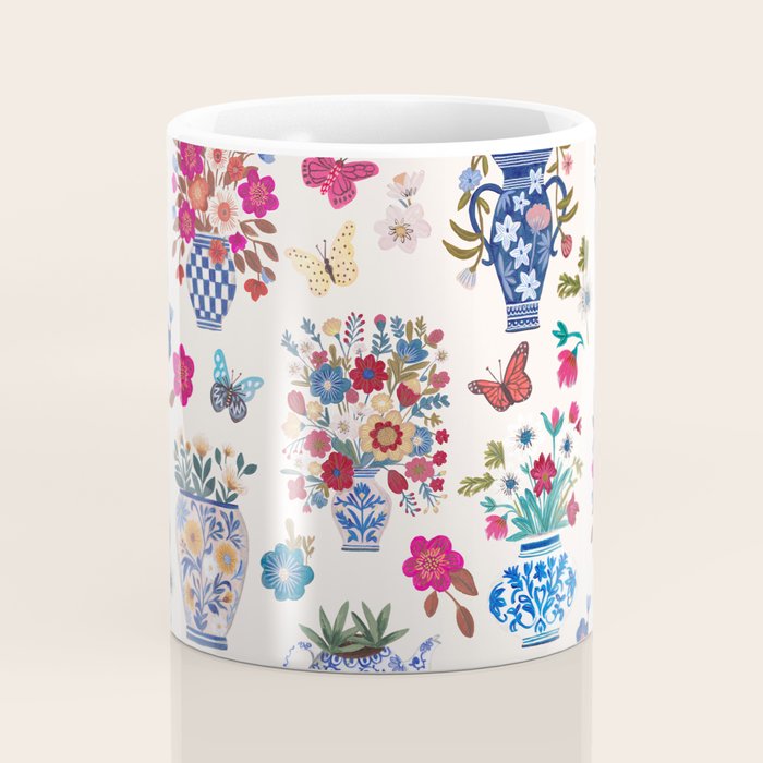 Nostalgic flower vases Coffee Mug Gallery Image 4
