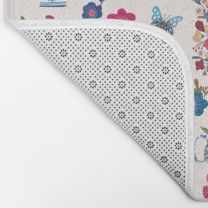 Nostalgic flower vases Bath Mat Gallery Image 2
