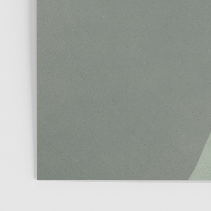 Minimalist Mountain Landscape in Sage Green Tones Poster Gallery Image 3