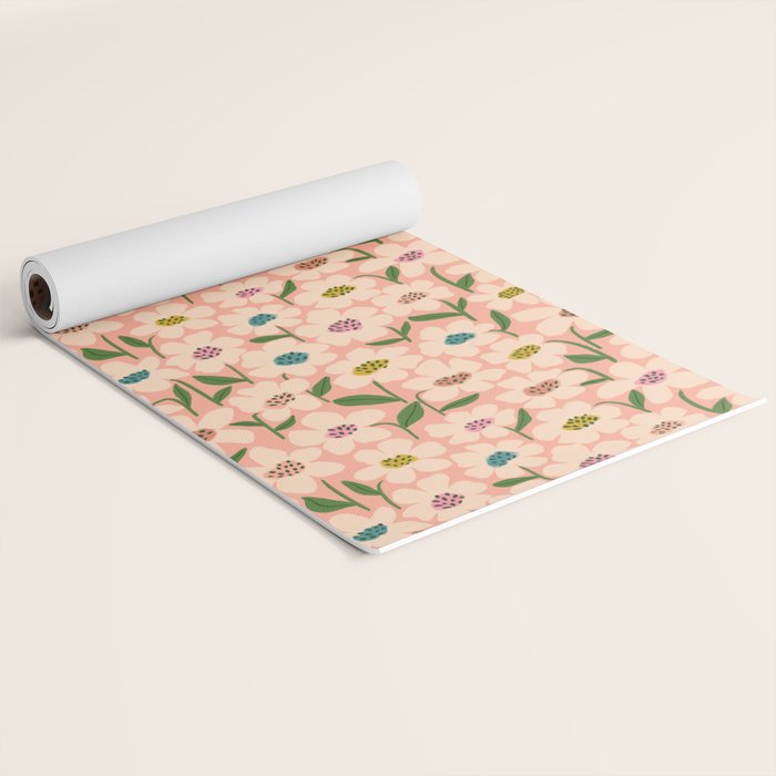 Blossom - Color fun Peach Yoga Mat Gallery Image 2