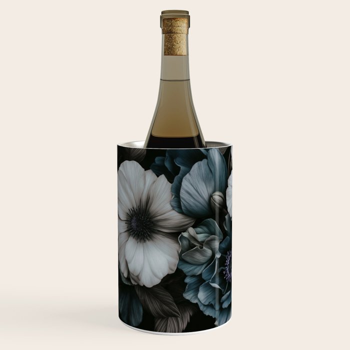 Twilight Floral Symphony In Turquoise Ivory Baroque Tones Wine Chiller Gallery Image 2