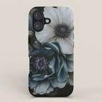 Twilight Floral Symphony In Turquoise Ivory Baroque Tones iPhone Case Gallery Image 1
