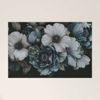Twilight Floral Symphony In Turquoise Ivory Baroque Tones Welcome Mat Gallery Image 1