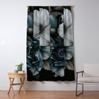 Twilight Floral Symphony In Turquoise Ivory Baroque Tones Window Curtain Gallery Image 5