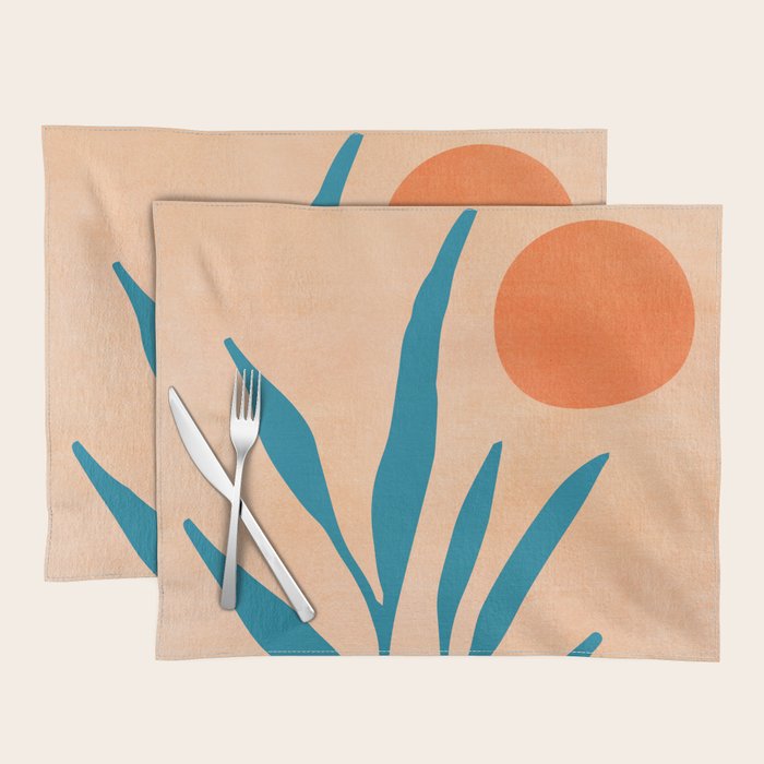 Exploring The Southwest - Orange and Teal Modernist Landscape Placemat Gallery Image 1