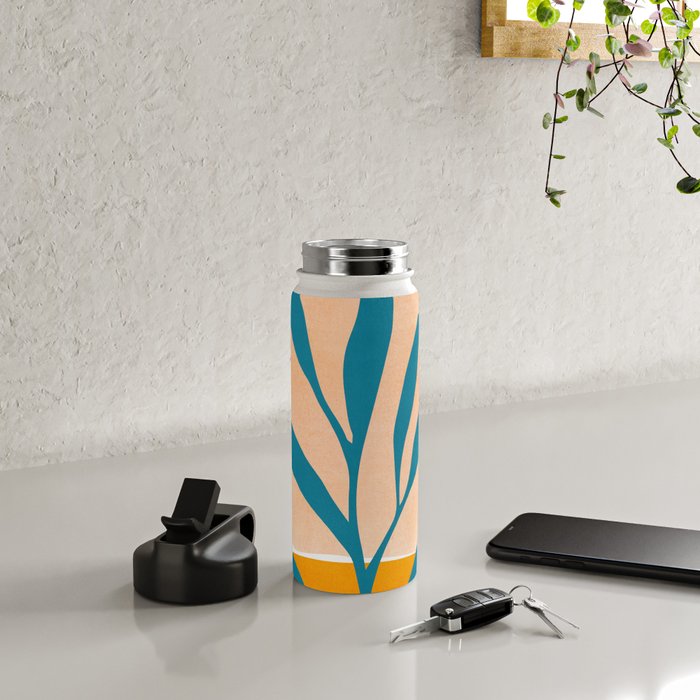 Exploring The Southwest - Orange and Teal Modernist Landscape Water Bottle Gallery Image 4