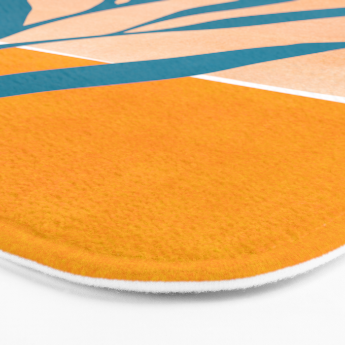 Exploring The Southwest - Orange and Teal Modernist Landscape Bath Mat Gallery Image 3
