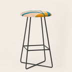 Exploring The Southwest - Orange and Teal Modernist Landscape Stool Gallery Image 1