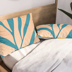 Exploring The Southwest - Orange and Teal Modernist Landscape Pillow Sham Gallery Image 2