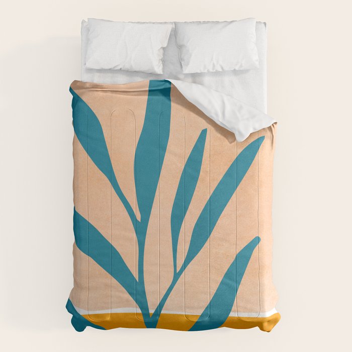 Exploring The Southwest - Orange and Teal Modernist Landscape Comforter Gallery Image 6