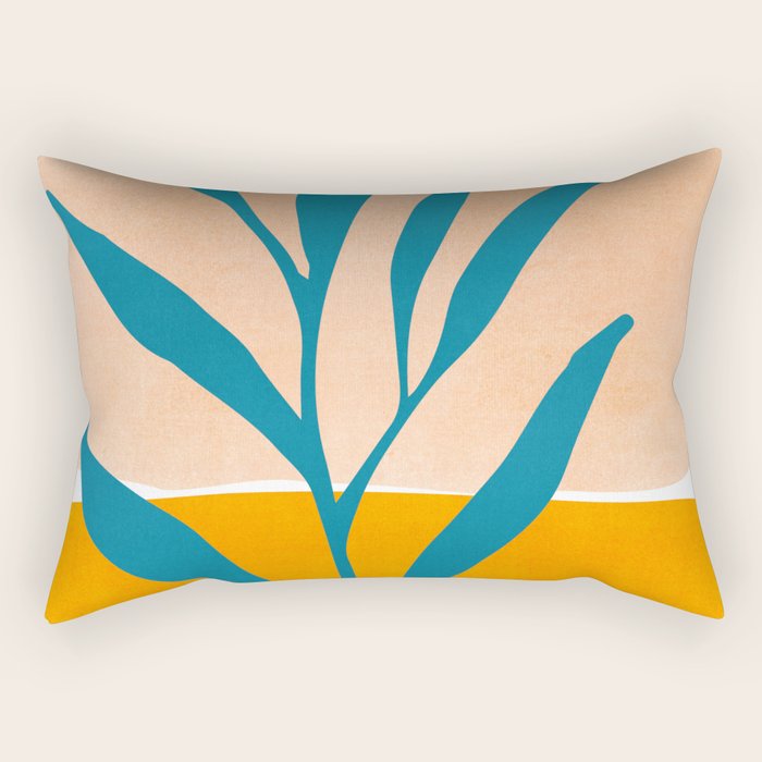 Exploring The Southwest - Orange and Teal Modernist Landscape Rectangular Pillow Gallery Image 1
