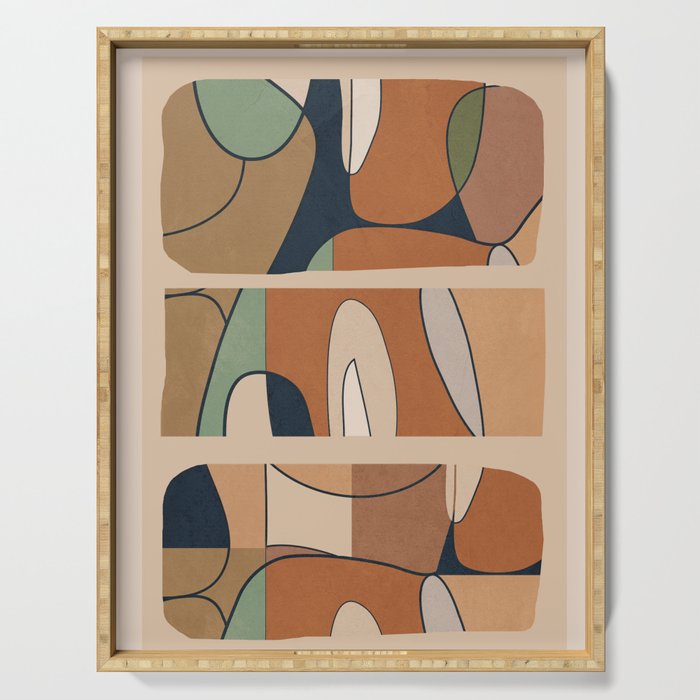 Abstract Line 25 Serving Tray Gallery Image 1