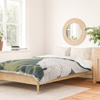 Walter Crane Swans Rush and Iris Vintage Swan Blue & White Design Duvet Cover Gallery Image 2