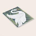Walter Crane Swans Rush and Iris Vintage Swan Blue & White Design Notebook Gallery Image 3