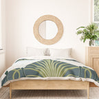 Walter Crane Swans Rush and Iris Vintage Swan Blue & White Design Duvet Cover Gallery Image 3