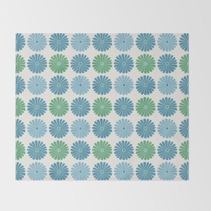 Retro Summer Daisies VI Throw Blanket Gallery Image 2