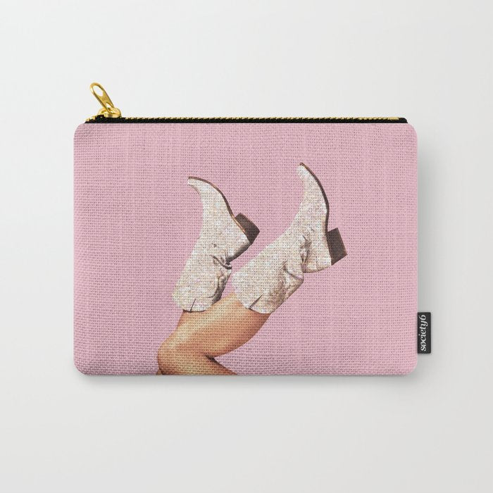 These Boots - Glitter Pink II Carry All Pouch Gallery Image 1
