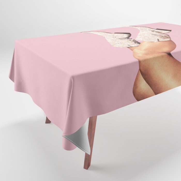 These Boots - Glitter Pink II Tablecloth Gallery Image 1