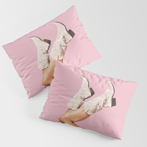 These Boots - Glitter Pink Ii Pillow Sham Gallery Image 3