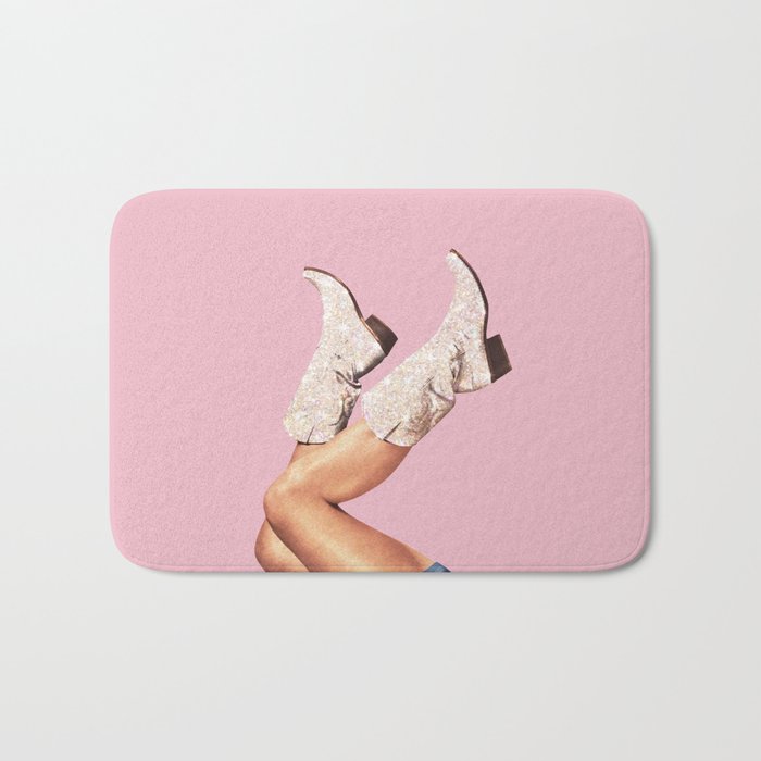 These Boots - Glitter Pink II Bath Mat Gallery Image 1