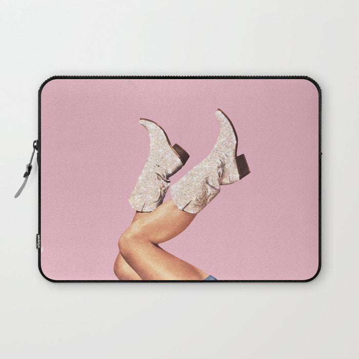 These Boots - Glitter Pink II Laptop Sleeve Gallery Image 1