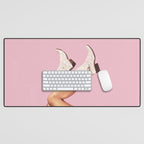 These Boots - Glitter Pink II Desk Mat Gallery Image 1