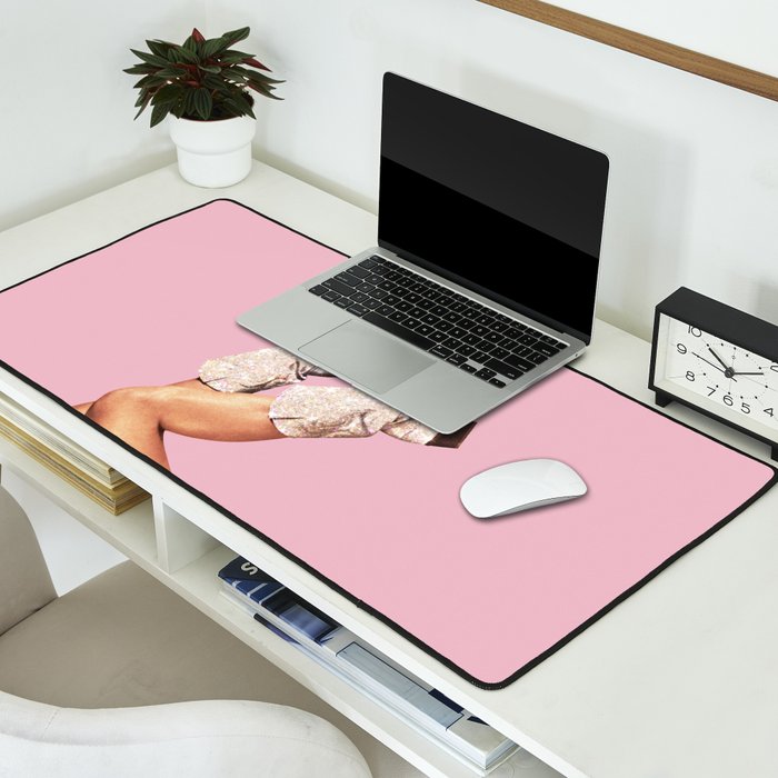 These Boots - Glitter Pink II Desk Mat Gallery Image 2