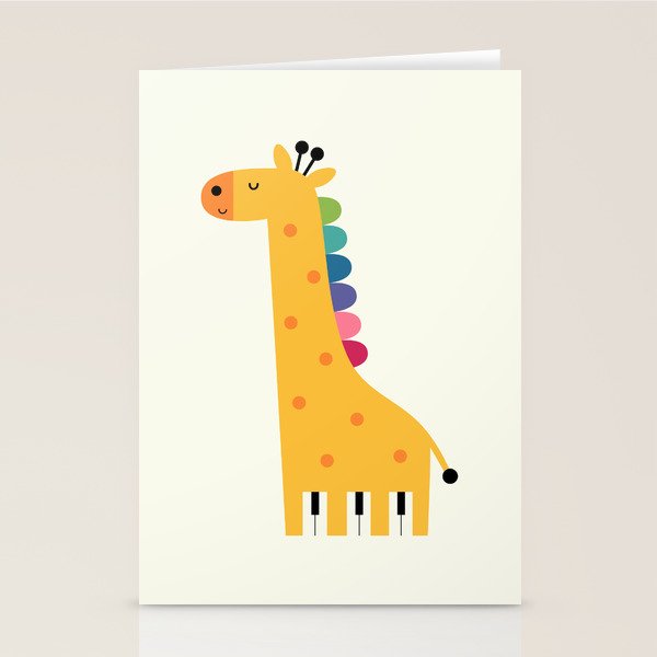 Giraffe Piano Stationery Card Gallery Image 2