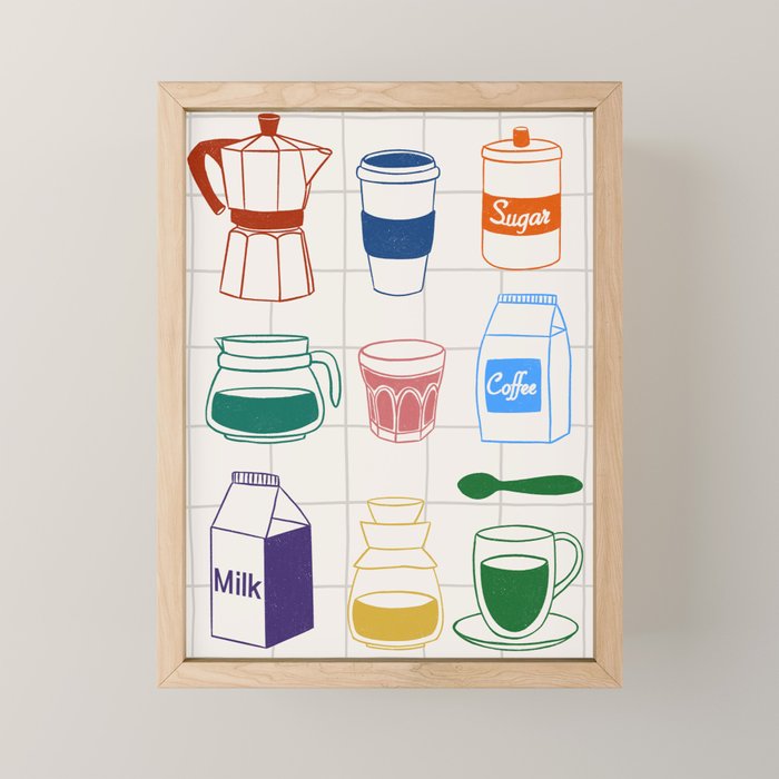 Cafe time Mini Art Print Gallery Image 1