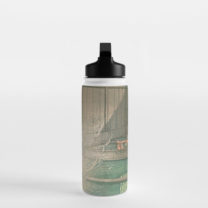 Hoshi Onsen Hot Spa - Vintage Japanese Woodblock Print Art By Hasui Kawase Water Bottle Gallery Image 3