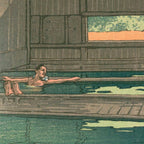 Hoshi Onsen Hot Spa - Vintage Japanese Woodblock Print Art By Hasui Kawase Coffee Mug Gallery Image 2