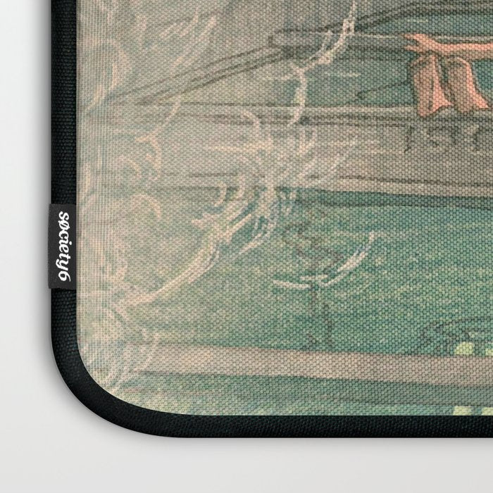 Hoshi Onsen Hot Spa - Vintage Japanese Woodblock Print Art By Hasui Kawase Laptop Sleeve Gallery Image 3