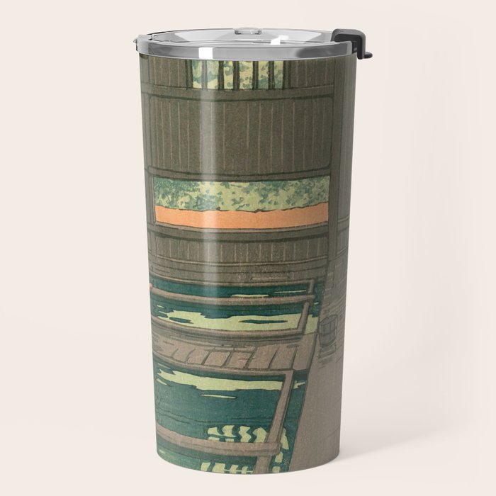 Hoshi Onsen Hot Spa - Vintage Japanese Woodblock Print Art By Hasui Kawase Travel Mug Gallery Image 2