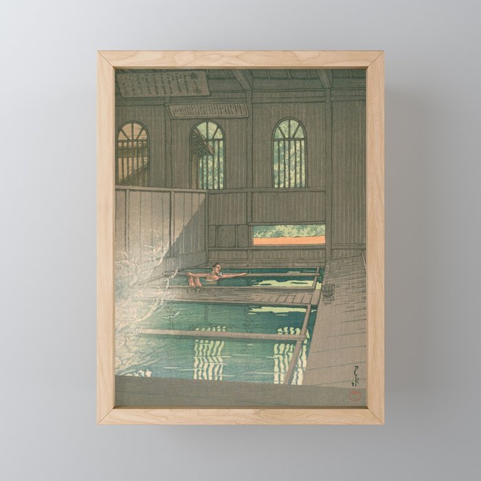 Hoshi Onsen Hot Spa - Vintage Japanese Woodblock Print Art By Hasui Kawase Mini Art Print