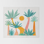 Jungle Adventure / Whimsical Tropics Series Throw Blanket Gallery Image 2
