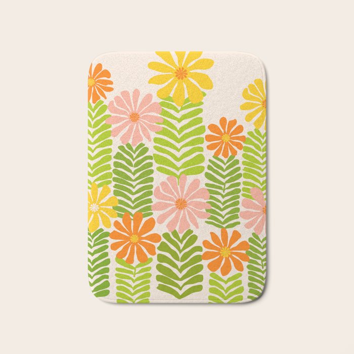 Minimalist Floral Art  Bath Mat Gallery Image 1
