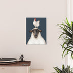 Chicken and Sheep Navy  Poster Gallery Image 2