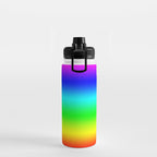 Modern Bright Rainbow Colors Ombre Water Bottle Gallery Image 2