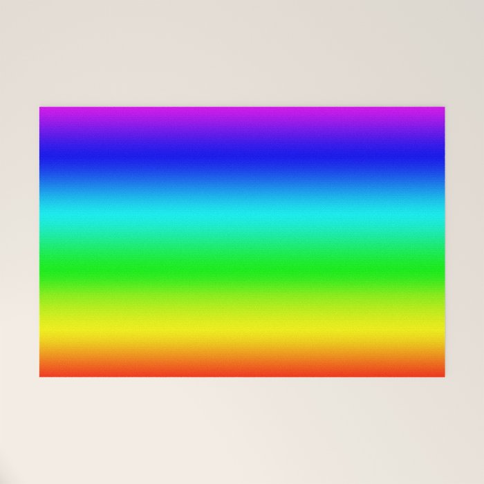 Modern Bright Rainbow Colors Ombre Welcome Mat Gallery Image 1