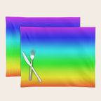 Modern Bright Rainbow Colors Ombre Placemat Gallery Image 1