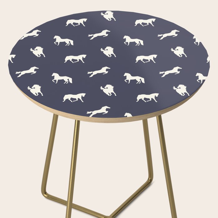 Horse Print (Navy Slate) Side Table Gallery Image 2